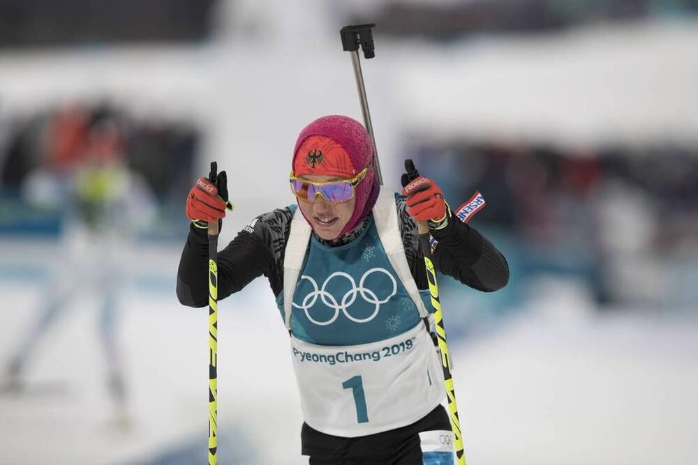 12.02.2018, Pyeongchang, Korea (KOR):Laura Dahlmeier (GER) - XXIII. Olympic Winter Games Pyeongchang 2018, biathlon, pursuit women, Pyeongchang (KOR). www.nordicfocus.com. © Manzoni/NordicFocus. Every downloaded picture is fee-liable.