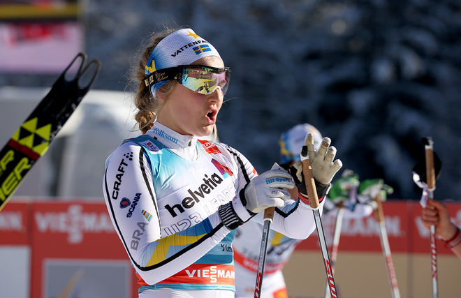 STINA NILSSON var snabbast i OS-prologen och är favorit till guldet tillsammans med Maiken Caspersen Falla. Foto/rights: MARCELA HAVLOVA/KEK-stock