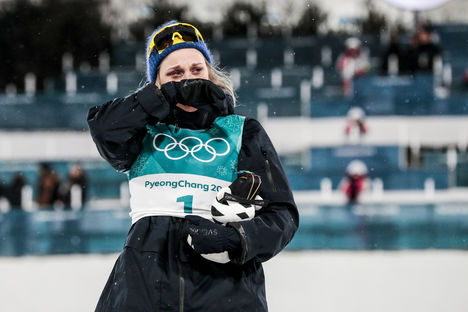 NordicFocus 13.02.2018, Pyeongchang, Korea (KOR):Stina Nilsson (SWE) - XXIII. Olympic Winter Games Pyeongchang 2018, cross-country, individual sprint, Pyeongchang (KOR). www.nordicfocus.com. © Modica/NordicFocus. Every downloaded picture is fee-liable.