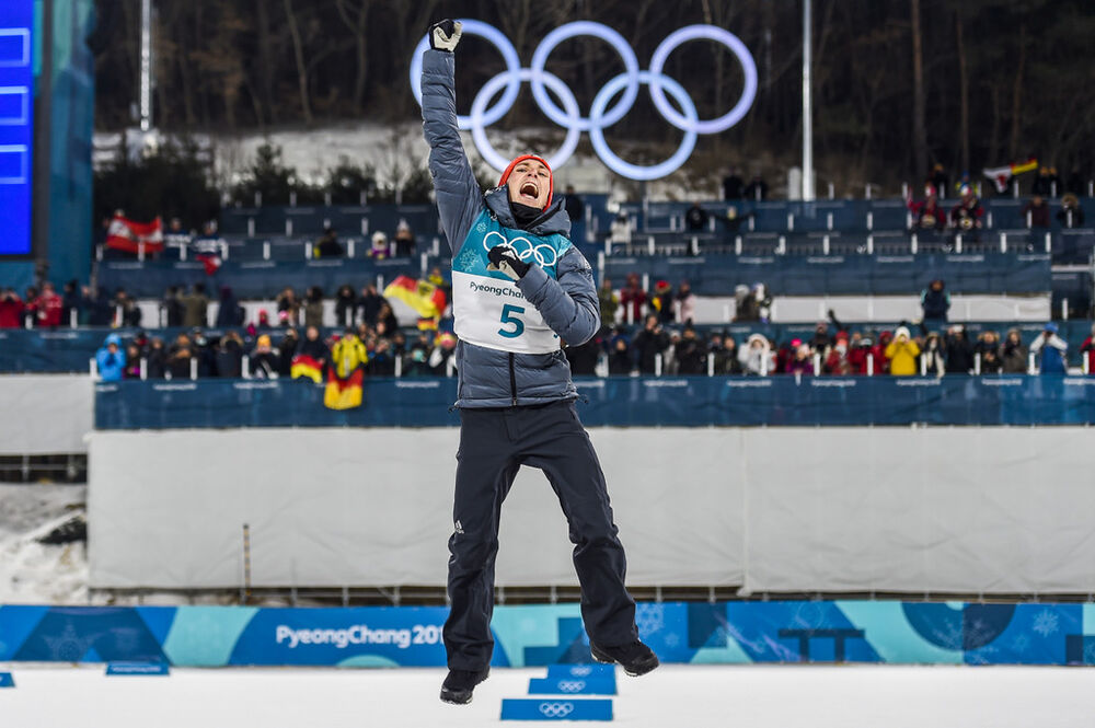 14.02.2018, Pyeongchang, Korea (KOR):Eric Frenzel (GER) - XXIII. Olympic Winter Games Pyeongchang 2018, nordic combined, individual gundersen HS109/10km, Pyeongchang (KOR). www.nordicfocus.com. © Thibaut/NordicFocus. Every downloaded picture is fee-liab