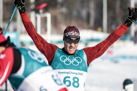 NordicFocus 16.02.2018, Pyeongchang, Korea (KOR):Dario Cologna (SUI) - XXIII. Olympic Winter Games Pyeongchang 2018, cross-country, 15km men, Pyeongchang (KOR). www.nordicfocus.com. © Modica/NordicFocus. Every downloaded picture is fee-liable.