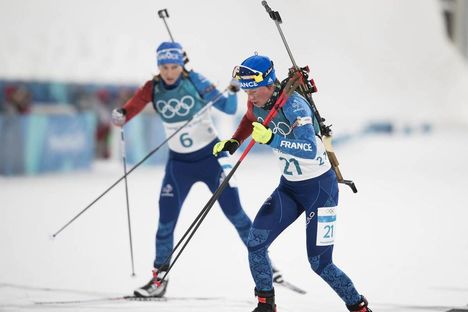 NordicFocus 17.02.2018, Pyeongchang, Korea (KOR):Marie Dorin Habert (FRA) - XXIII. Olympic Winter Games Pyeongchang 2018, biathlon, mass women, Pyeongchang (KOR). www.nordicfocus.com. © Manzoni/NordicFocus. Every downloaded picture is fee-liable.