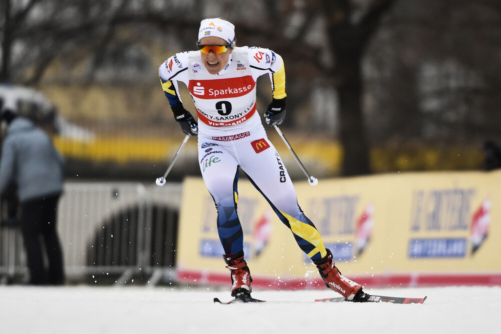 13.01.2018, Dresden, Germany (GER):Hanna Falk (SWE) - FIS world cup cross-country, individual sprint, Dresden (GER). www.nordicfocus.com. © Thibaut/NordicFocus. Every downloaded picture is fee-liable.