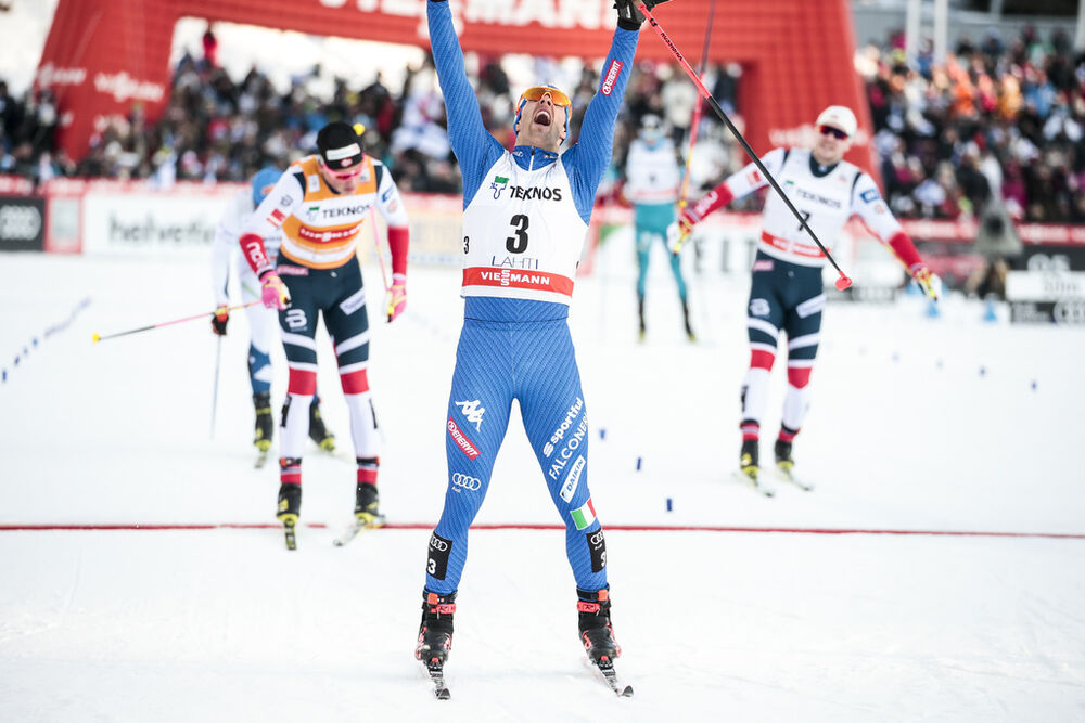 03.03.2018, Lahti, Finland (FIN):Federico Pellegrino (ITA) - FIS world cup cross-country, individual sprint, Lahti (FIN). www.nordicfocus.com. © Modica/NordicFocus. Every downloaded picture is fee-liable.