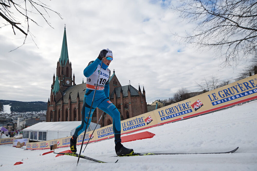 08.03.2017, Drammen, Norway (NOR):Lucas Chanavat (FRA) - FIS world cup cross-country, individual sprint, Drammen (NOR). www.nordicfocus.com. © Rauschendorfer/NordicFocus. Every downloaded picture is fee-liable.