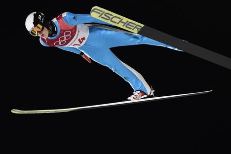 NordicFocus 17.02.2018, Pyeongchang, Korea (KOR):Jonathan Learoyd (FRA) - XXIII. Olympic Winter Games Pyeongchang 2018, ski jumping, individual HS140, Pyeongchang (KOR). www.nordicfocus.com. © Thibaut/NordicFocus. Every downloaded picture is fee-liable.