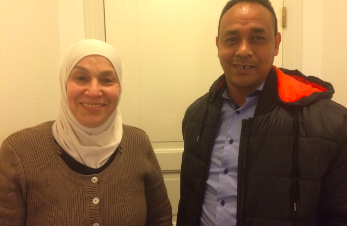 Safaa Al haj Said og Misgna Abrehe er deltakere på foreldreveiledningskurs i Rælingen. Foto: IMDi