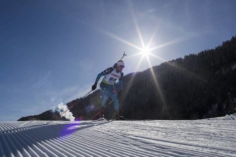 NordicFocus 24.01.2018, Ridnaun, Italy (ITA):Jean Guillaume Beatrix (FRA) - IBU Open European championships biathlon, individual men, Ridnaun (ITA). www.nordicfocus.com. © Manzoni/NordicFocus. Every downloaded picture is fee-liable.