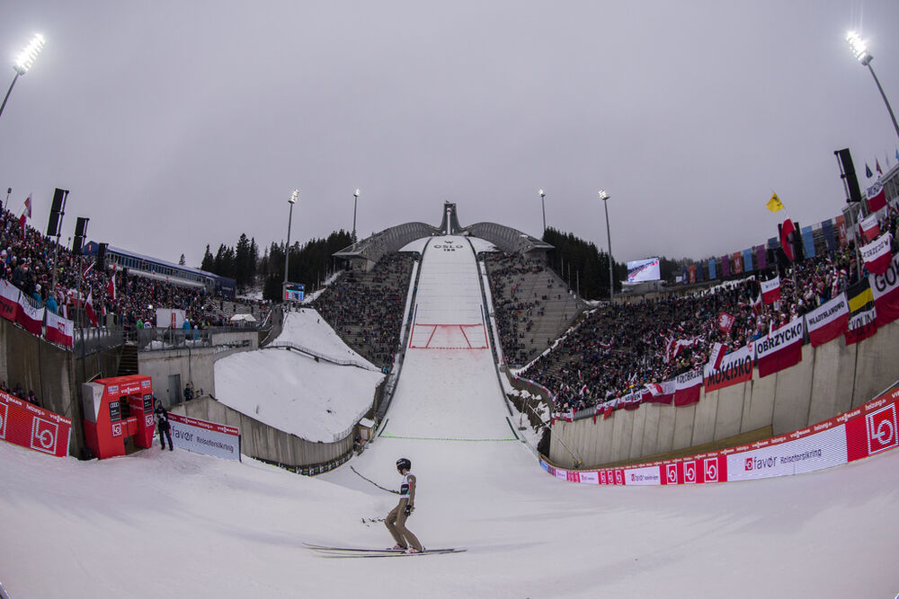 12.03.2017, Oslo, Norway (NOR):Event Feature: Undefined Jumper in the outrun of the Holmenkollen Bakken - FIS world cup ski jumping, individual HS134, Oslo (NOR). www.nordicfocus.com. © NordicFocus. Every downloaded picture is fee-liable.