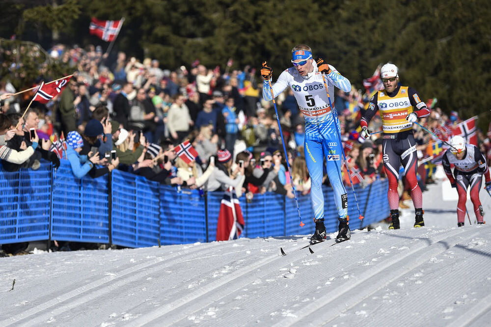 11.03.2017, Oslo, Norway (NOR):Iivo Niskanen (FIN), Martin Johnsrud Sundby (NOR) - FIS world cup cross-country, mass men, Oslo (NOR). www.nordicfocus.com. © Thibaut/NordicFocus. Every downloaded picture is fee-liable.