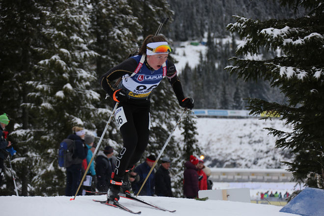 DARYA DOMRACHEVA vann världscupen i skidskytte i Kontiolahti när världscupen startade om med sprint. Foto/rights: MARCELA HAVLOVA/KEK-stock
