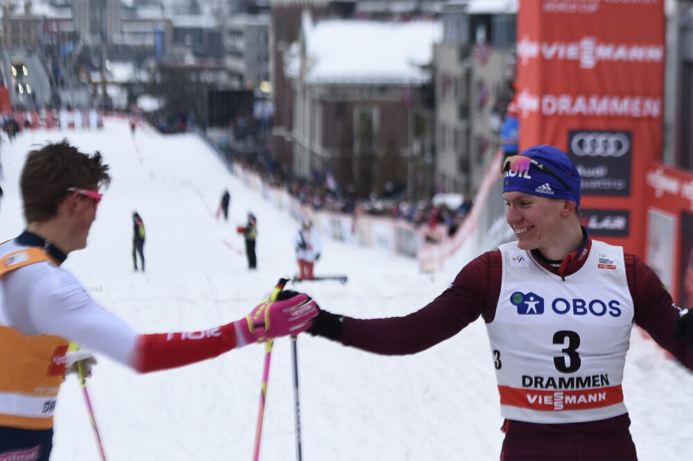 07.03.2018, Drammen, Norway (NOR):Alexander Bolshunov (RUS) - FIS world cup cross-country, individual sprint, Drammen (NOR). www.nordicfocus.com. © Thibaut/NordicFocus. Every downloaded picture is fee-liable.
