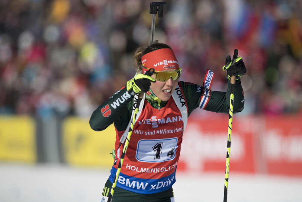 17.03.2018, Oslo, Norway (NOR):Laura Dahlmeier (GER) - IBU world cup biathlon, relay women, Oslo (NOR). www.nordicfocus.com. © Manzoni/NordicFocus. Every downloaded picture is fee-liable.