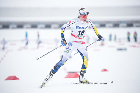 NordicFocus 11.03.2018, Oslo, Norway (NOR):Ebba Andersson (SWE) - FIS world cup cross-country, mass women, Oslo (NOR). www.nordicfocus.com. © Modica/NordicFocus. Every downloaded picture is fee-liable.