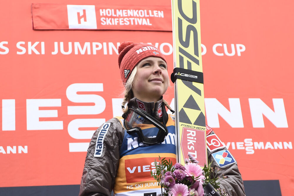 11.03.2018, Oslo, Norway (NOR):Maren Lundby (NOR) - FIS world cup ski jumping ladies, individual HS134, Oslo (NOR). www.nordicfocus.com. © Thibaut/NordicFocus. Every downloaded picture is fee-liable.