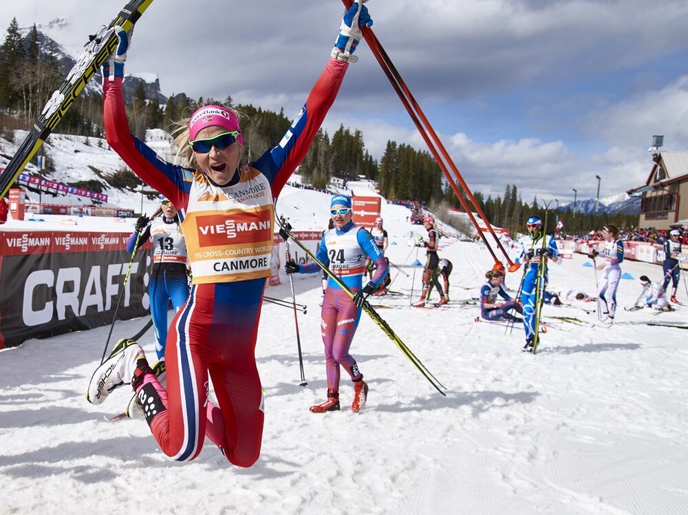12.03.2016, Canmore, Canada (CAN):Therese Johaug (NOR) - FIS world cup cross-country, pursuit women, Canmore (CAN). www.nordicfocus.com. © Felgenhauer/NordicFocus. Every downloaded picture is fee-liable.