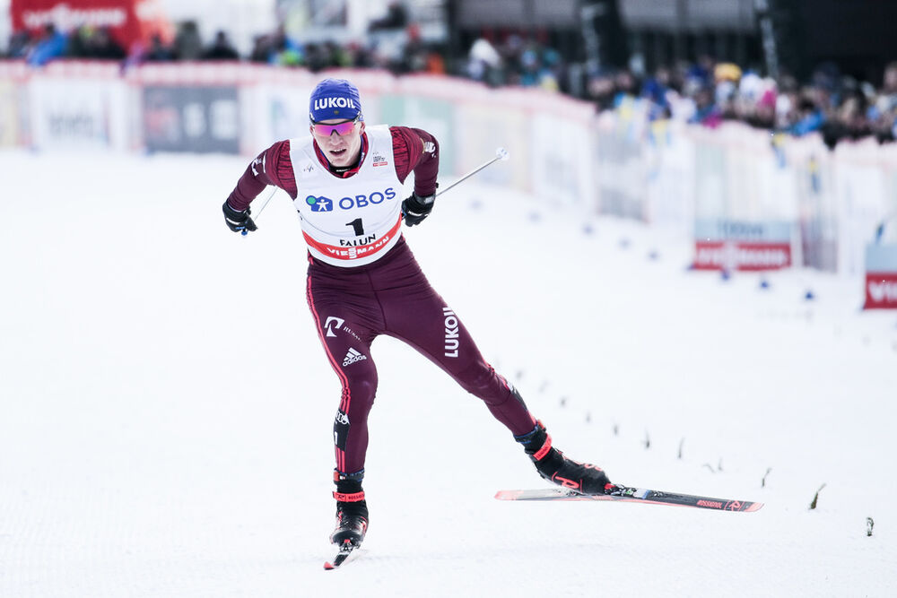 18.03.2018, Falun Sweden (SWE):Alexander Bolshunov (RUS) - FIS world cup cross-country, pursuit men, Falun (SWE). www.nordicfocus.com. © Modica/NordicFocus. Every downloaded picture is fee-liable.