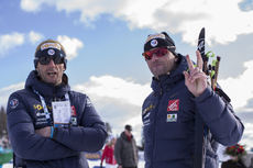 NordicFocus 18.03.2017, Oslo, Norway (NOR):Stephane Bouthiaux (FRA) coach Team France, Julien Robert (FRA), coach Team France (l-r) - IBU world cup biathlon, pursuit men, Oslo (NOR). www.nordicfocus.com. © Manzoni/NordicFocus. Every downloaded picture is fee-liabl