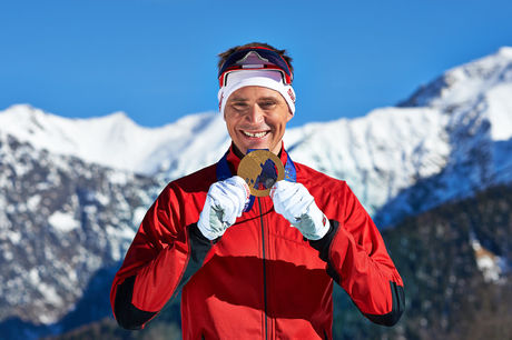 NordicFocus 10.02.2014, Sochi, Russia (RUS): Ola Vigen Hattestad (NOR)- XXII. Olympic Winter Games Sochi 2014, cross-country, medals, Sochi (RUS). www.nordicfocus.com. © NordicFocus. Every downloaded picture is fee-liable.