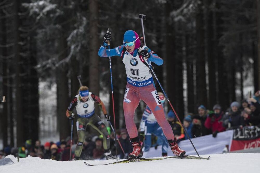 06.01.2017, Oberhof, Germany (GER):Ekaterina Glazyrina (RUS) -  IBU world cup biathlon, sprint women, Oberhof (GER). www.nordicfocus.com. © Manzoni/NordicFocus. Every downloaded picture is fee-liable.