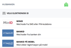 Sikker identifikasjon ved innlogging til tjenesten.