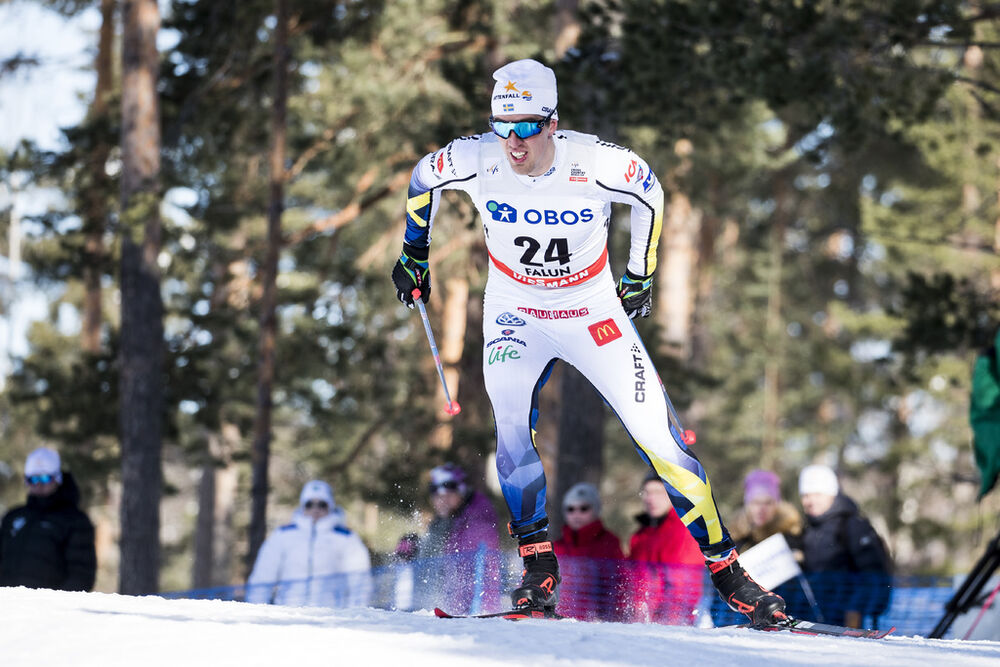 16.03.2018, Falun Sweden (SWE):Calle Halfvarsson (SWE) - FIS world cup cross-country, individual sprint, Falun (SWE). www.nordicfocus.com. © Modica/NordicFocus. Every downloaded picture is fee-liable.