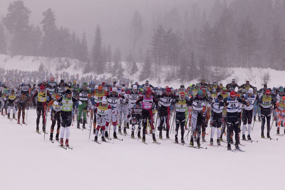 04.03.2018, Mora, Sweden (SWE):Event Feature: start atmosphere - Visma Ski Classics, 94th Vasaloppet, Mora (SWE). www.nordicfocus.com. © Manzoni/NordicFocus. Every downloaded picture is fee-liable.