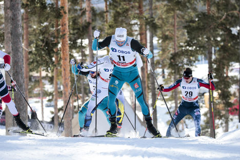 NordicFocus 16.03.2018, Falun Sweden (SWE):Lucas Chanavat (FRA) - FIS world cup cross-country, individual sprint, Falun (SWE). www.nordicfocus.com. © Modica/NordicFocus. Every downloaded picture is fee-liable.