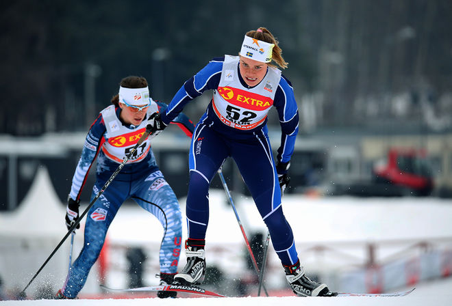 LOVISA MODIG från Sävast Ski Team har åkt sig till en plats i landslaget, men glädjen överskuggas av sorgen efter att hennes pappa tog sitt eget liv i januari. Foto/rights: MARCELA HAVLOVA/KEK-stock