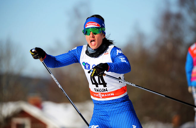 ITALIENSKA TOPPSPRINTERN Gaia Vuerich väljer lite överraskande att avsluta sin aktiva karriär. Här från världscupfinalen i Falun i vintras. Foto/rights: MARCELA HAVLOVA/KEK-stock
