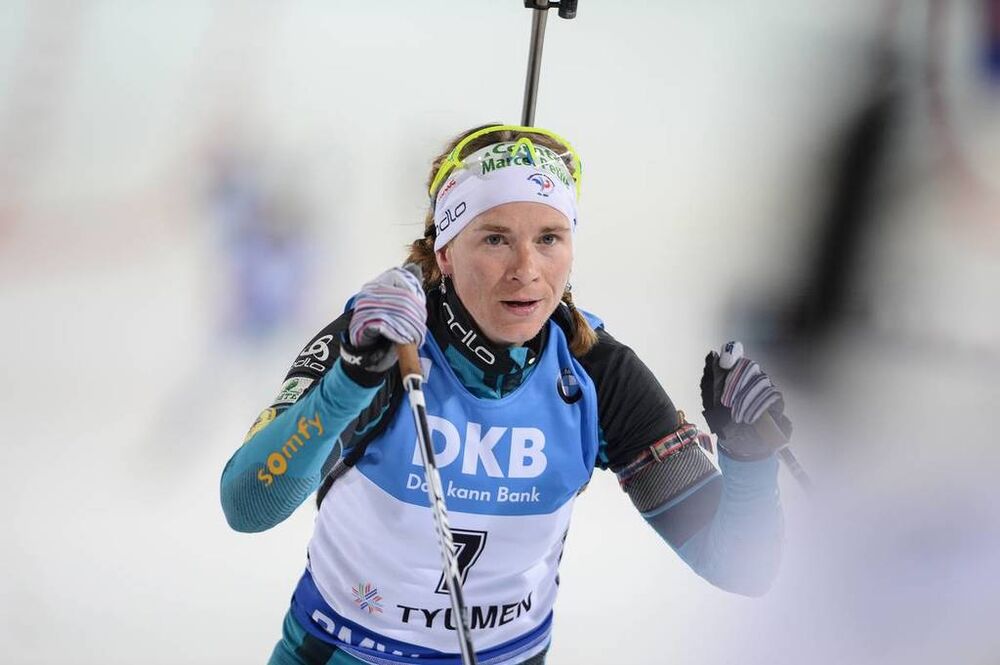 25.03.2018, Tyumen, Russia (RUS):Anais Bescond (FRA) - IBU world cup biathlon, mass women, Tyumen (RUS). www.nordicfocus.com. © Tumashov/NordicFocus. Every downloaded picture is fee-liable.