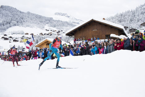 NordicFocus 17.12.2017, Annecy-Le Grand Bornand, France (FRA):Simon Desthieux (FRA) - IBU world cup biathlon, mass men, Annecy-Le Grand Bornand (FRA). www.nordicfocus.com. © Manzoni/NordicFocus. Every downloaded picture is fee-liable.