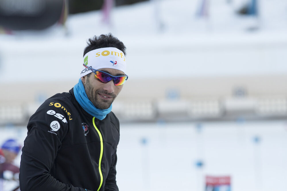 12.01.2018, Ruhpolding, Germany (GER):Martin Fourcade (FRA) -  IBU world cup biathlon, relay men, Ruhpolding (GER). www.nordicfocus.com. © Manzoni/NordicFocus. Every downloaded picture is fee-liable.