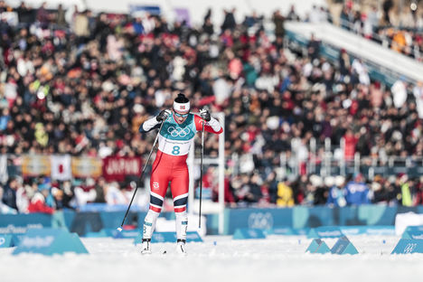 NordicFocus 25.02.2018, Pyeongchang, Korea (KOR):Marit Bjoergen (NOR) - XXIII. Olympic Winter Games Pyeongchang 2018, cross-country, mass women, Pyeongchang (KOR). www.nordicfocus.com. © Modica/NordicFocus. Every downloaded picture is fee-liable.