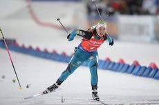 24.03.2018, Tyumen, Russia (RUS):Anais Bescond (FRA) - IBU world cup biathlon, pursuit women, Tyumen (RUS). www.nordicfocus.com. © Tumashov/NordicFocus. Every downloaded picture is fee-liable.