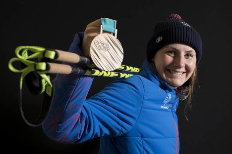 NordicFocus 24.02.2018, Pyeongchang, Korea (KOR):Justine Braisaz (FRA) - XXIII. Olympic Winter Games Pyeongchang 2018, biathlon, medals, Pyeongchang (KOR). www.nordicfocus.com. © Manzoni/NordicFocus. Every downloaded picture is fee-liable.