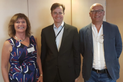 F.v. Elisabeth Kynbråten (NKF byggesak), Lars Jacob Hiim (KMD) og Ståle Undheim (NKF plan og miljø).