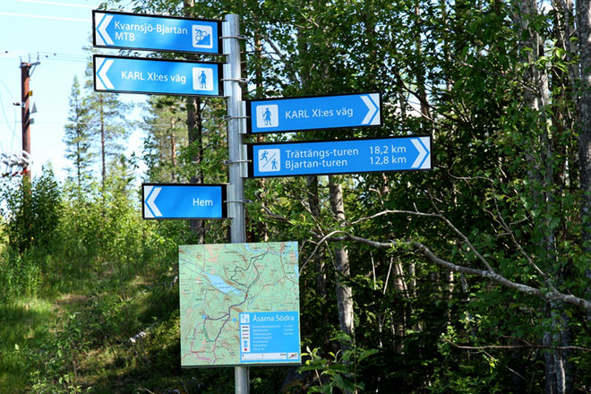HELA 130 km med leder har märkts i Åsarna. Nu kan du hitta fina träningsrundor kring ”Guldbyn". Foto: JAN OTTOSSON