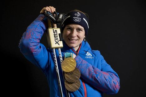 NordicFocus 24.02.2018, Pyeongchang, Korea (KOR):Anais Bescond (FRA) - XXIII. Olympic Winter Games Pyeongchang 2018, biathlon, medals, Pyeongchang (KOR). www.nordicfocus.com. © Manzoni/NordicFocus. Every downloaded picture is fee-liable.