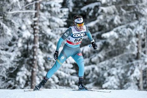 NordicFocus 16.12.2017, Toblach, Italy (ITA):Laura Chamiot Maitral (FRA) - FIS world cup cross-country, 10km women, Toblach (ITA). www.nordicfocus.com. © Modica/NordicFocus. Every downloaded picture is fee-liable.