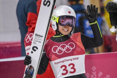 NordicFocus 12.02.2018, Pyeongchang, Korea (KOR):Sara Takanashi (JPN) - XXIII. Olympic Winter Games Pyeongchang 2018, ski jumping ladies, individual HS109, Pyeongchang (KOR). www.nordicfocus.com. © Thibaut/NordicFocus. Every downloaded picture is fee-liable.