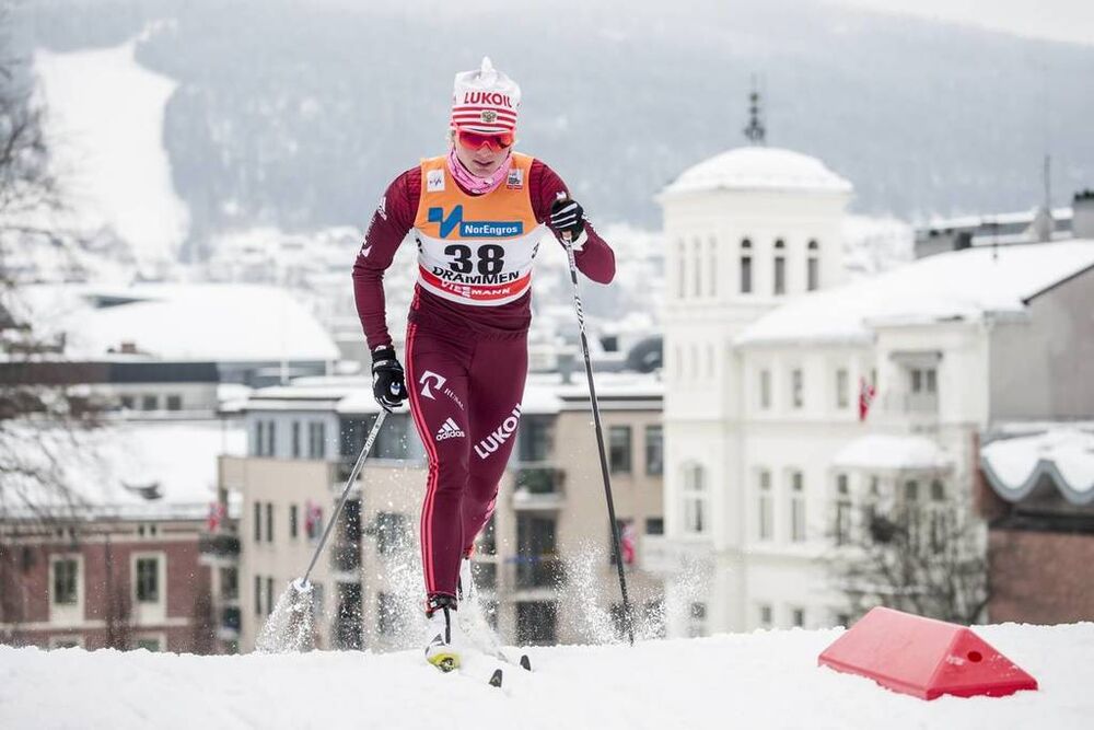 07.03.2018, Drammen, Norway (NOR):Tatiana Aleshina (RUS) - FIS world cup cross-country, individual sprint, Drammen (NOR). www.nordicfocus.com. © Modica/NordicFocus. Every downloaded picture is fee-liable.