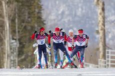 NordicFocus 23.02.2014, Sochi, Russia (RUS): Ilia Chernousov (RUS), Alexander Legkov (RUS), Maxim Vylegzhanin (RUS)- XXII. Olympic Winter Games Sochi 2014, cross-country, 50km men, Sochi (RUS). www.nordicfocus.com. © NordicFocus. Every downloaded picture is fee-lia