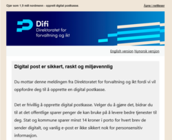 Digital postkasse - kampanje fra Difi.