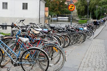 Uppsala-sykkel-parkering