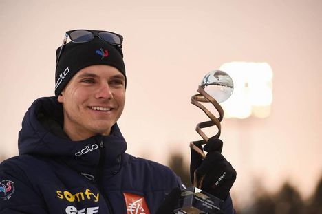 NordicFocus 25.03.2018, Tyumen, Russia (RUS):Emilien Jacquelin (FRA) rookie of the year - IBU world cup biathlon, cups, Tyumen (RUS). www.nordicfocus.com. © Tumashov/NordicFocus. Every downloaded picture is fee-liable.