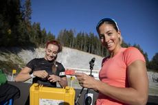 NordicFocus 09.10.2018, Ramsau, Austria (AUT):Dorothea Wierer (ITA), Lisa Vittozzi (ITA), (l-r) - Nordic Preparation Week, Ramsau (AUT). www.nordicfocus.com. © Manzoni/NordicFocus. Every downloaded picture is fee-liable.