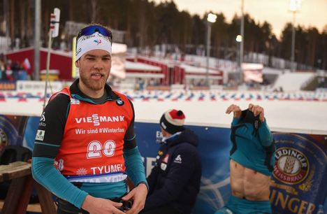 NordicFocus 25.03.2018, Tyumen, Russia (RUS):Antonin Guigonnat (FRA) - IBU world cup biathlon, mass men, Tyumen (RUS). www.nordicfocus.com. © Tumashov/NordicFocus. Every downloaded picture is fee-liable.