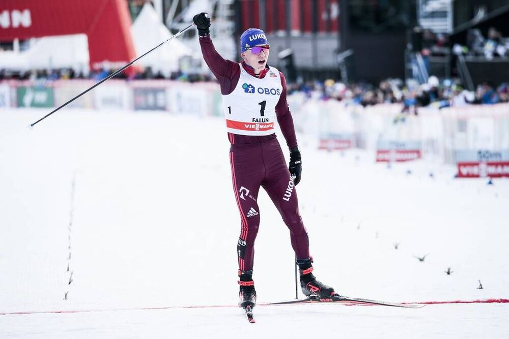 18.03.2018, Falun Sweden (SWE):Alexander Bolshunov (RUS) - FIS world cup cross-country, pursuit men, Falun (SWE). www.nordicfocus.com. © Modica/NordicFocus. Every downloaded picture is fee-liable.