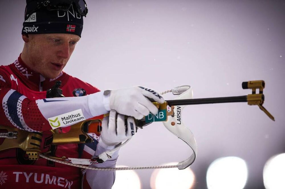 22.03.2018, Tyumen, Russia (RUS):Johannes Thingnes Boe (NOR) - IBU world cup biathlon, sprint men, Tyumen (RUS). www.nordicfocus.com. © Tumashov/NordicFocus. Every downloaded picture is fee-liable.